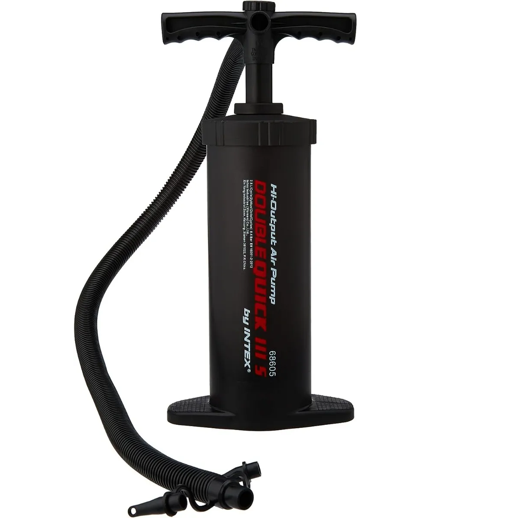 Bomba De Aire Manual Intex Double Quick III 48 Cm Negro