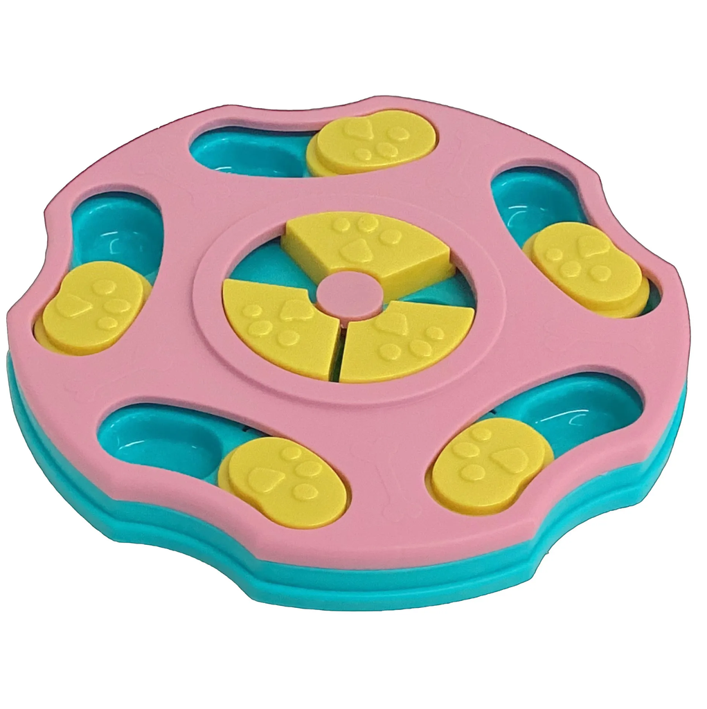 Comedero Para Mascotas Puppy&Co Interactivo 24X24X3 Cm Turquesa Y Rosado