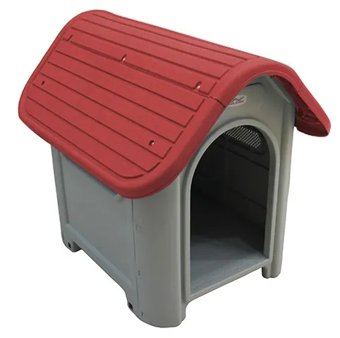 Casa Para Perro Bonita Pet 29X22.44X25 Cm Rojo Y Gris