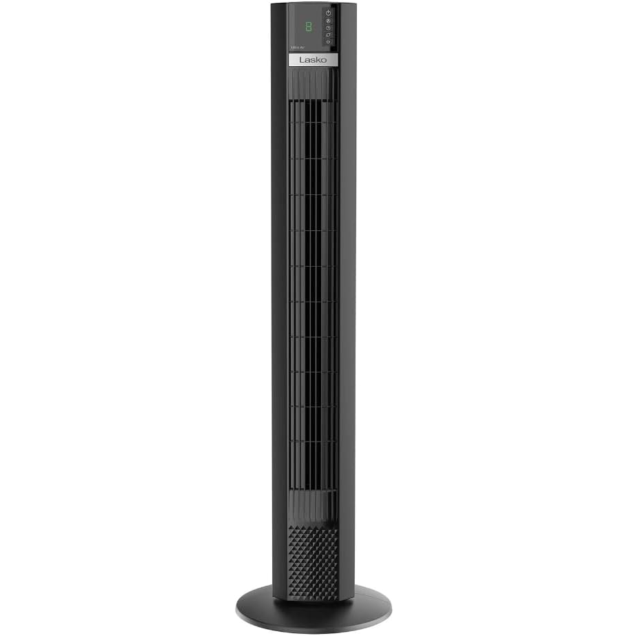 Ventilador De Torre Lasko 122 Cm 4 Vel Con Control Temporizador Negro