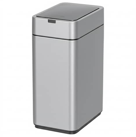 Papelera Swiss Home 9 Lts Rectangular Apertura Lateral Con Tapa Y Sensor De Apertura Acero