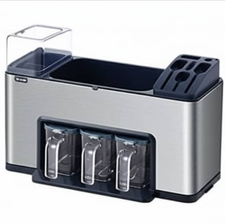 Organizador De Condimenteros Swiss Home Con Almacenamiento Para Utensilios De Cocina Y Cuchillos Acero