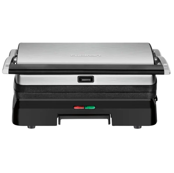 Parrillera Electrica Cuisinart Panini Antiadherente Con Placas Extraibles 1400W Plateado