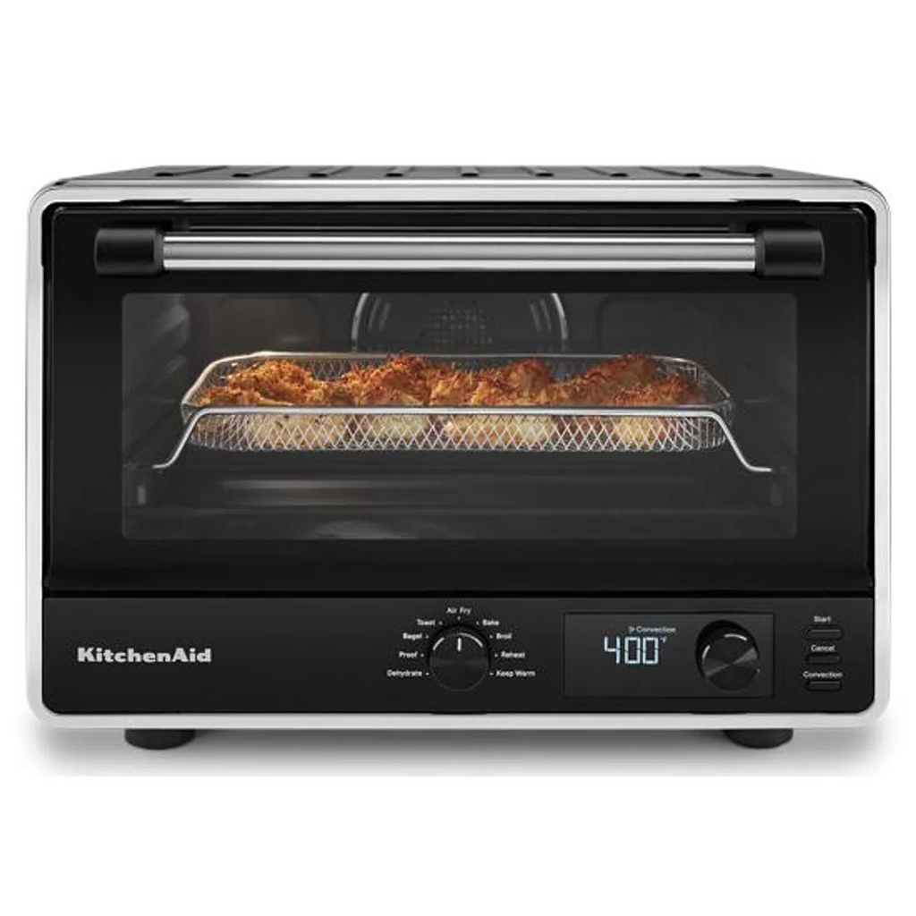 Horno Tostador Kitchenaid 21 Lts 9 En 1 De Conveccion Con Freidora De Aire Negro