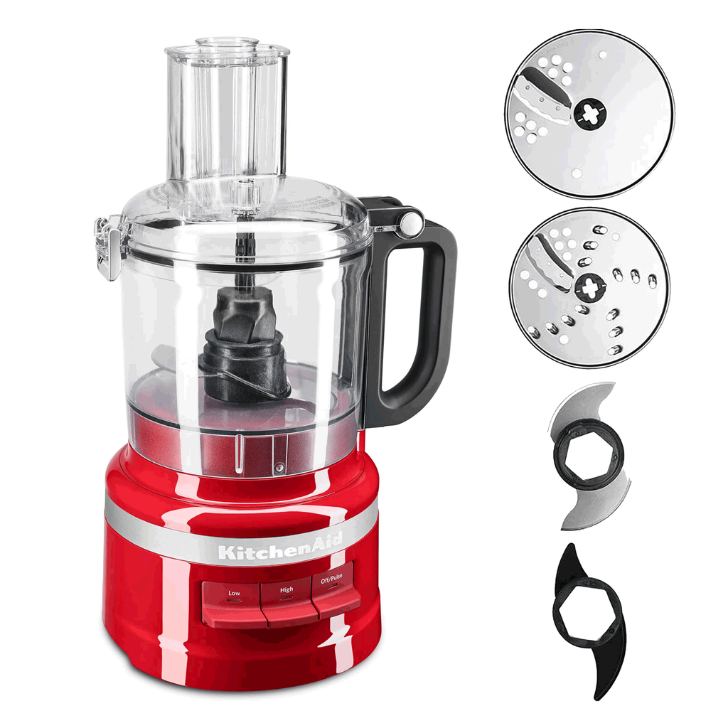 Procesador De Alimentos Kitchenaid 7 Tazas 3 Vel Funcion De Pulso Con Acc 252W Rojo