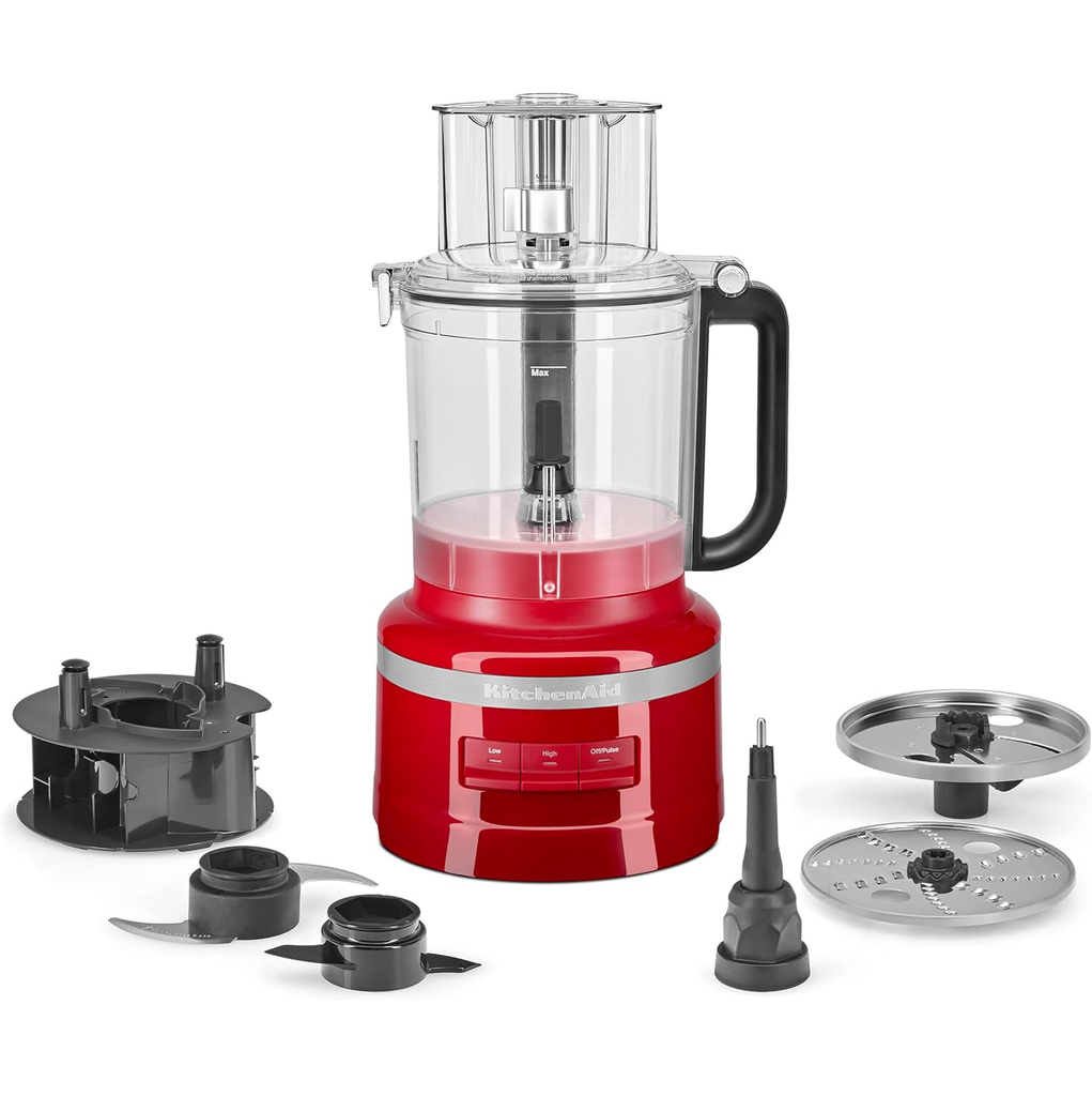 Procesador De Alimentos Kitchenaid 13 Tazas 3 Vel Funcion De Pulso Con Acc 500W Rojo