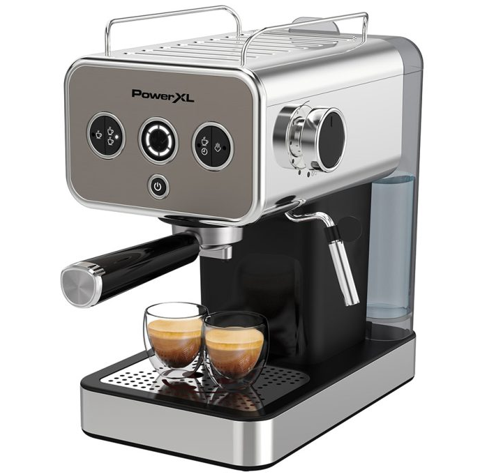 Cafetera Expreso Powerxl 15 Bares Tecnologia Thermoblock Y Espumador Plateado