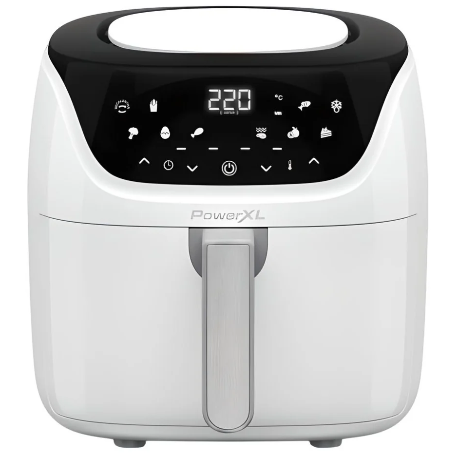 Freidora De Aire Powerxl Vortex 5.7 Lts 10 Funciones Programadas Blanco Y Negro