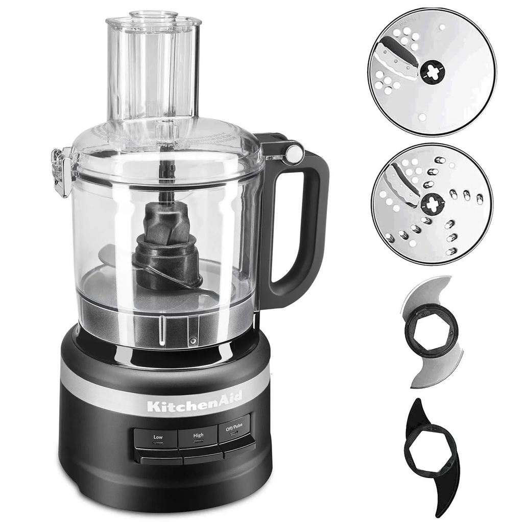 Procesador De Alimentos Kitchenaid 7 Tazas 3 Vel Funcion De Pulso Con Acc 252W Negro