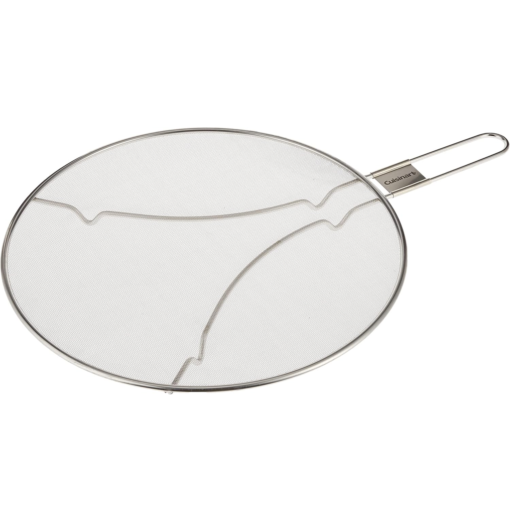 Protector Contra Salpicaduras Cuisinart De Malla 34 Cm Con Soporte Plateado