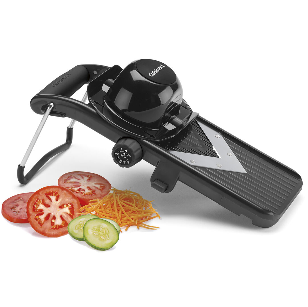 Mandolina Cuisinart 2 Tipos De Corte Ajustador De Espesor Cuchilla En V Negro