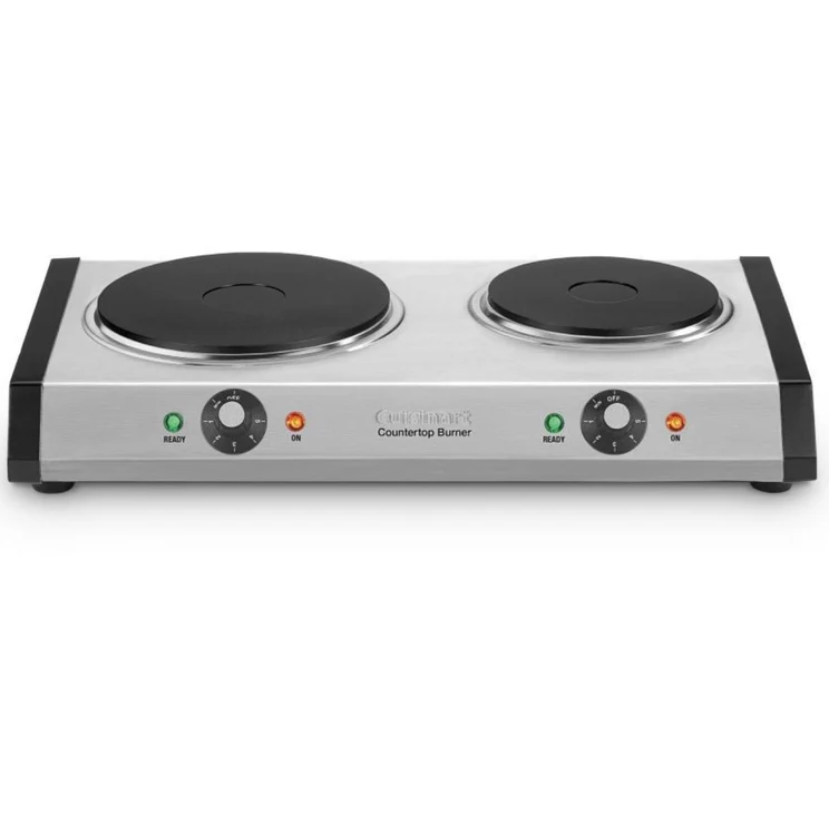 Cocina De Mesa Electrica Cuisinart Electrica 2 Hornillas 1800W Acero