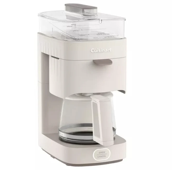 Cafetera Cuisinart Soho 5 Tazas Jarra De Vidrio Deposito De Agua Extraible Funcion De Pausa Y Servir Blanco Crema