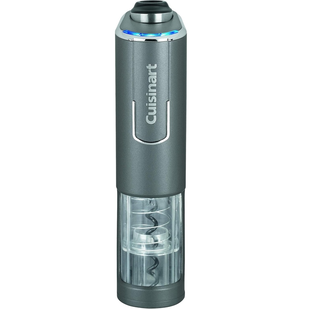 Abridor De Botellas Electrico Cuisinart EvolutionX 4 En 1 Recargable Descorcha Hasta 50 Botellas Gris