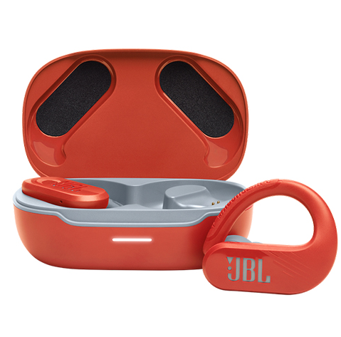 Audifonos JBL Endurance Peak 3 In Ear Inalambricos PowerHook Resistente Al Agua Y Polvo Rojo