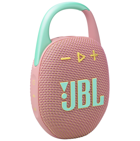 Corneta JBL Clip 5 Portatil Recargable Con Bluetooth Y Playtime Boost Resistente Al Agua Y Polvo Rosado