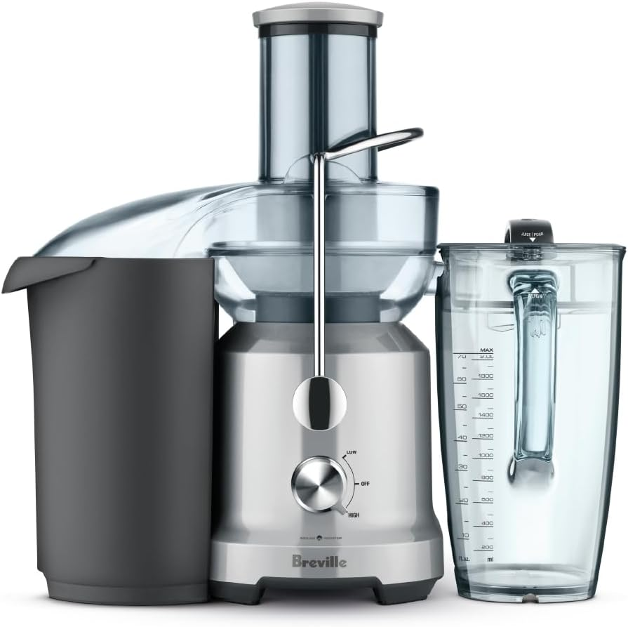 Extractor De Jugo Breville The Juice Fountain Cold 2 Vel Con Jarra De 2 Lts Colector De Pulpa Y Tecnologia Cold Spin 850W Plateado