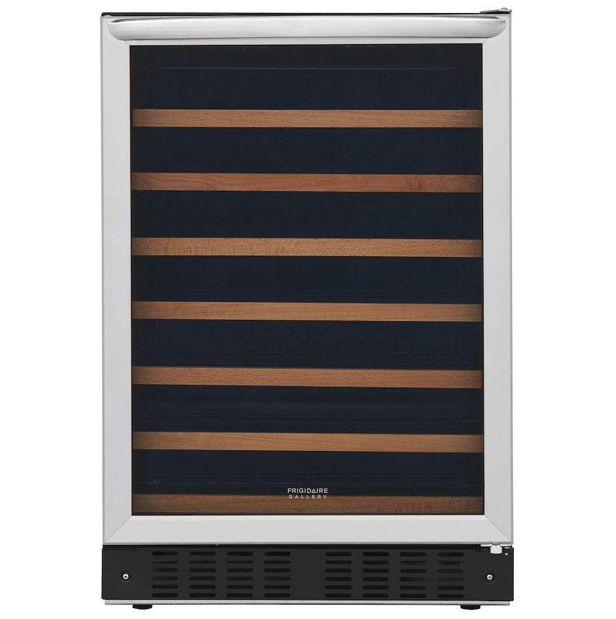 Vinera Frigidaire Gallery 60 Cm 52 Botellas Control Digital Estante Convertible Puerta Reversible Acero