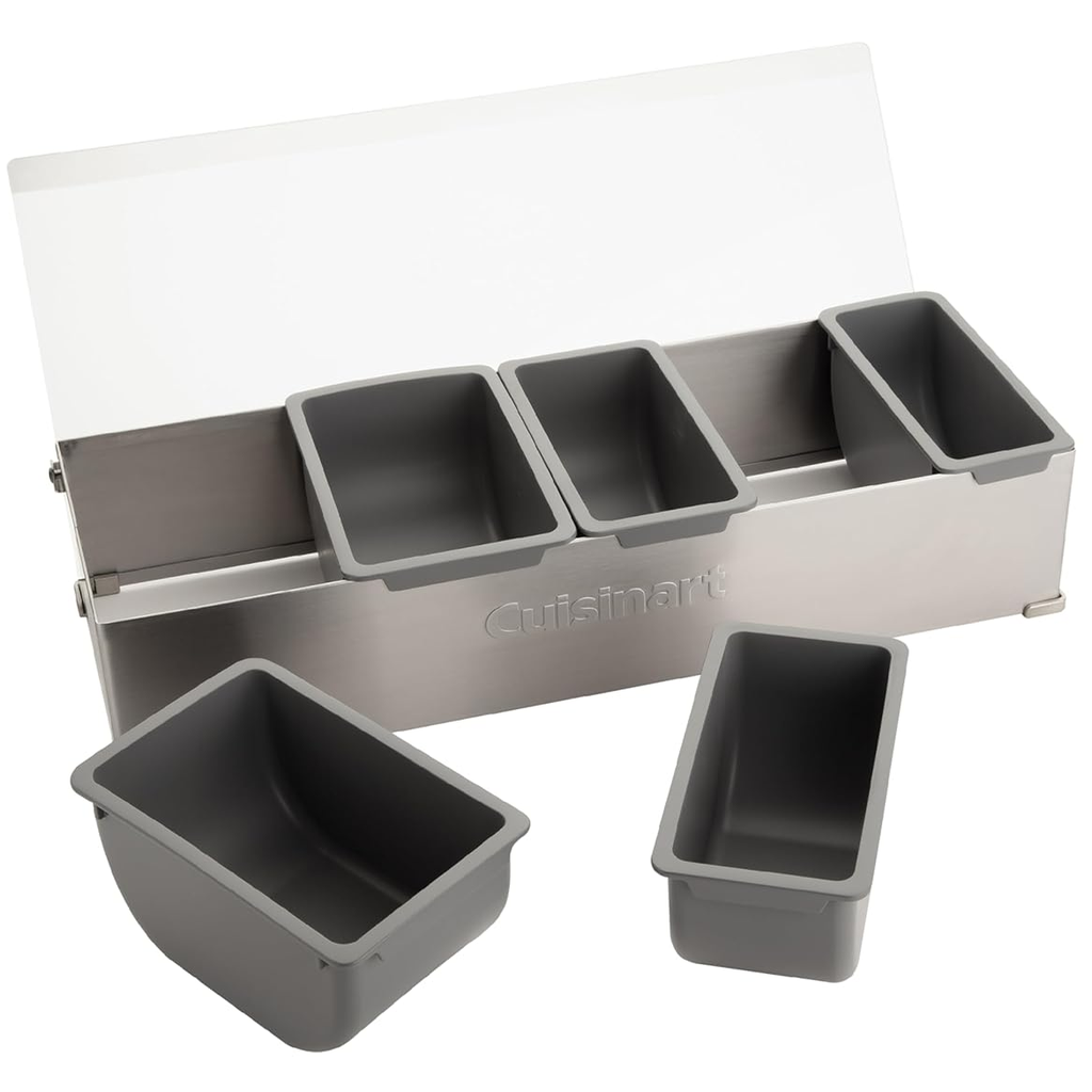 Contenedores De Ingredientes Cuisinart Estacion De Condimentos Y Aderezos Acero