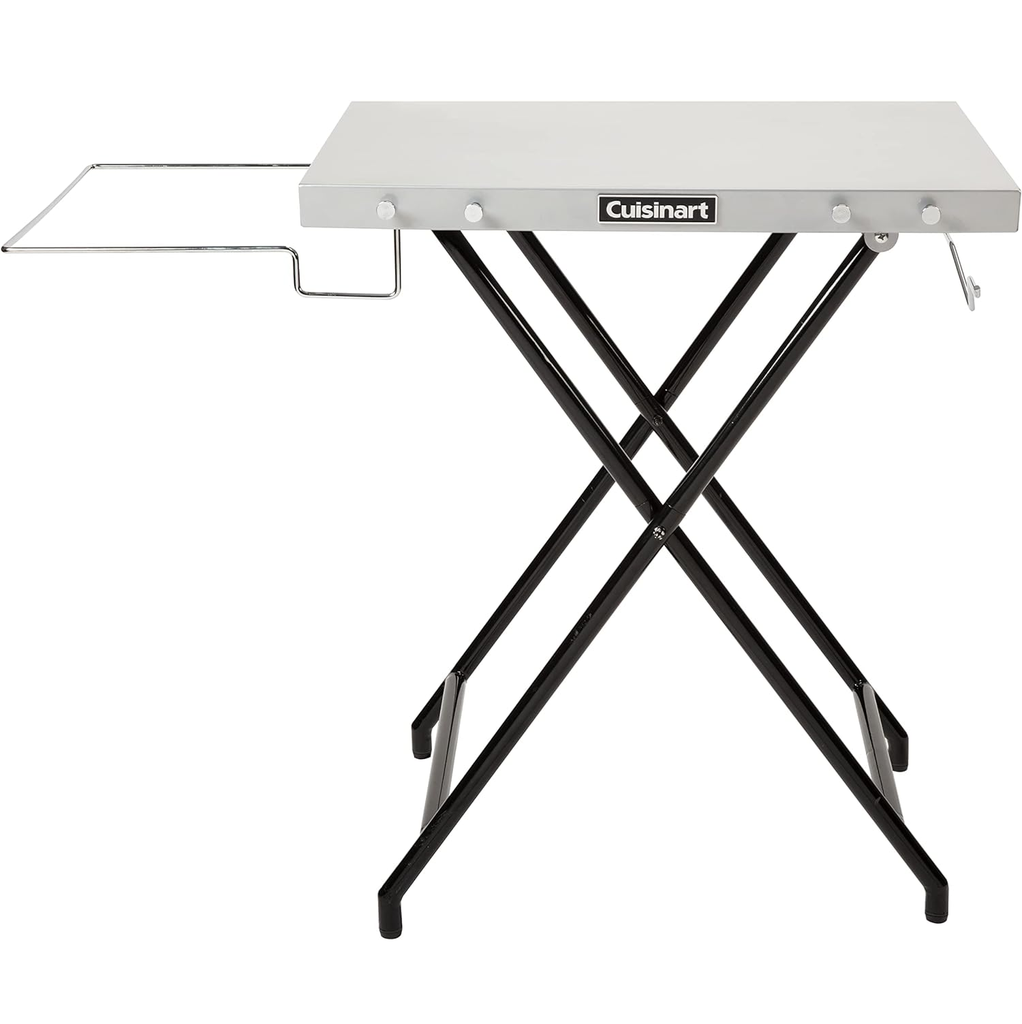 Mesa De Preparacion Plegable Cuisinart Y Soporte Para Parrillera Portatil Gris