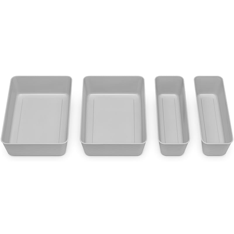 Set Organizador De Cajones Gris