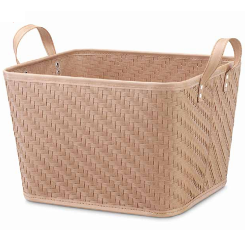 Cesta De Almacenamiento Whitmor Tejido De Resina De Sarga Con Asas Marron