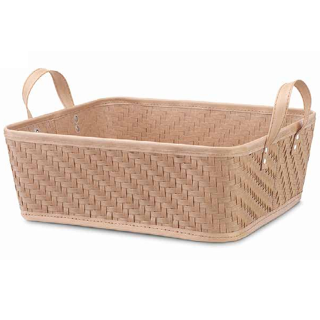 Cesta De Almacenamiento Whitmor Tejido De Resina De Sarga Con Asas Marron