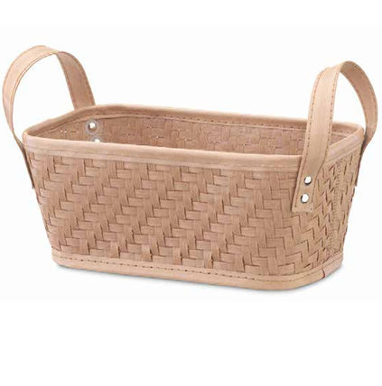 Cesta De Almacenamiento Whitmor Pequeña Tejido De Resina De Sarga Con Asas Marron