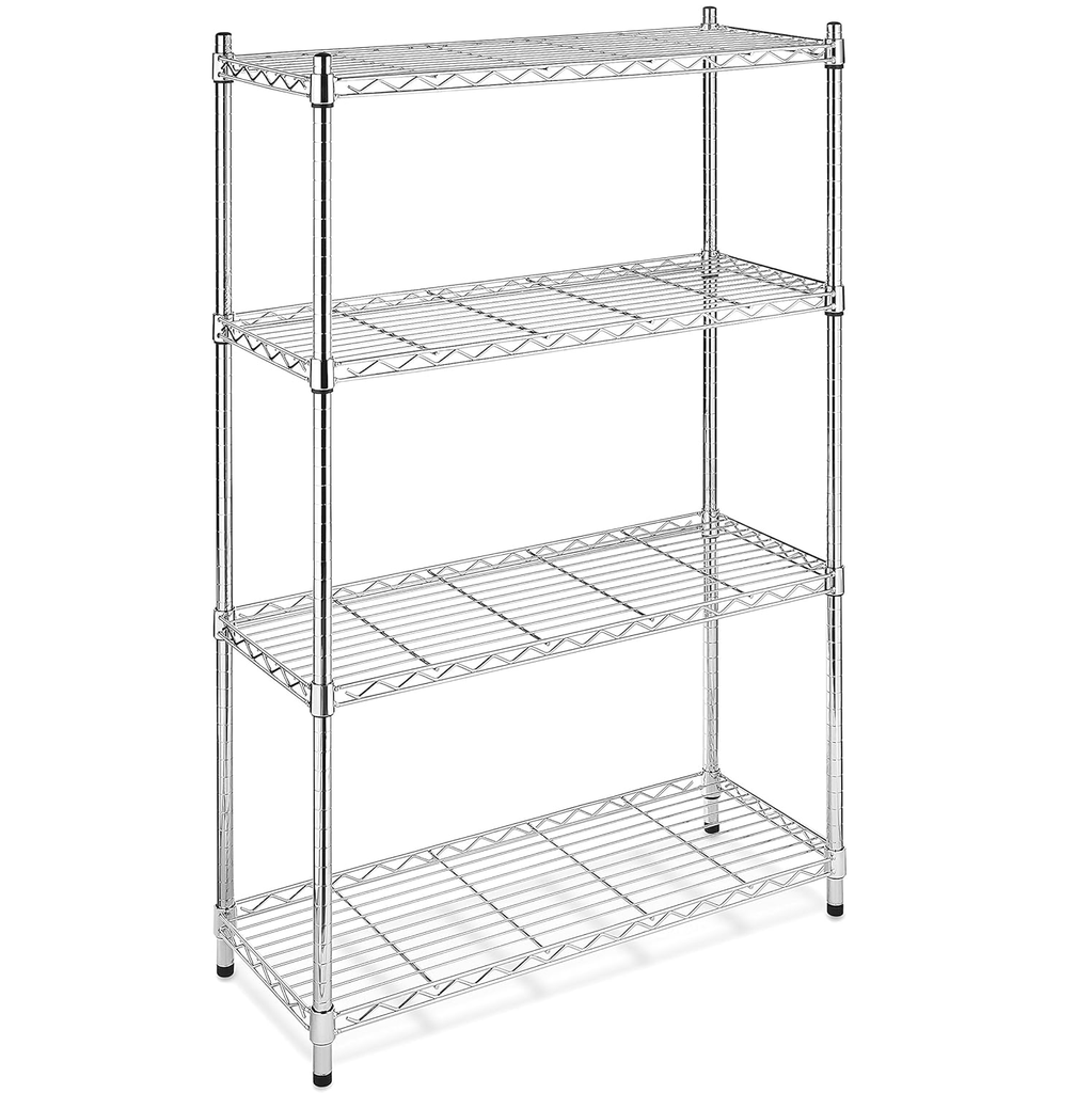 Estante Organizador Whitmor Supreme 4 Niveles Ajustable Plateado