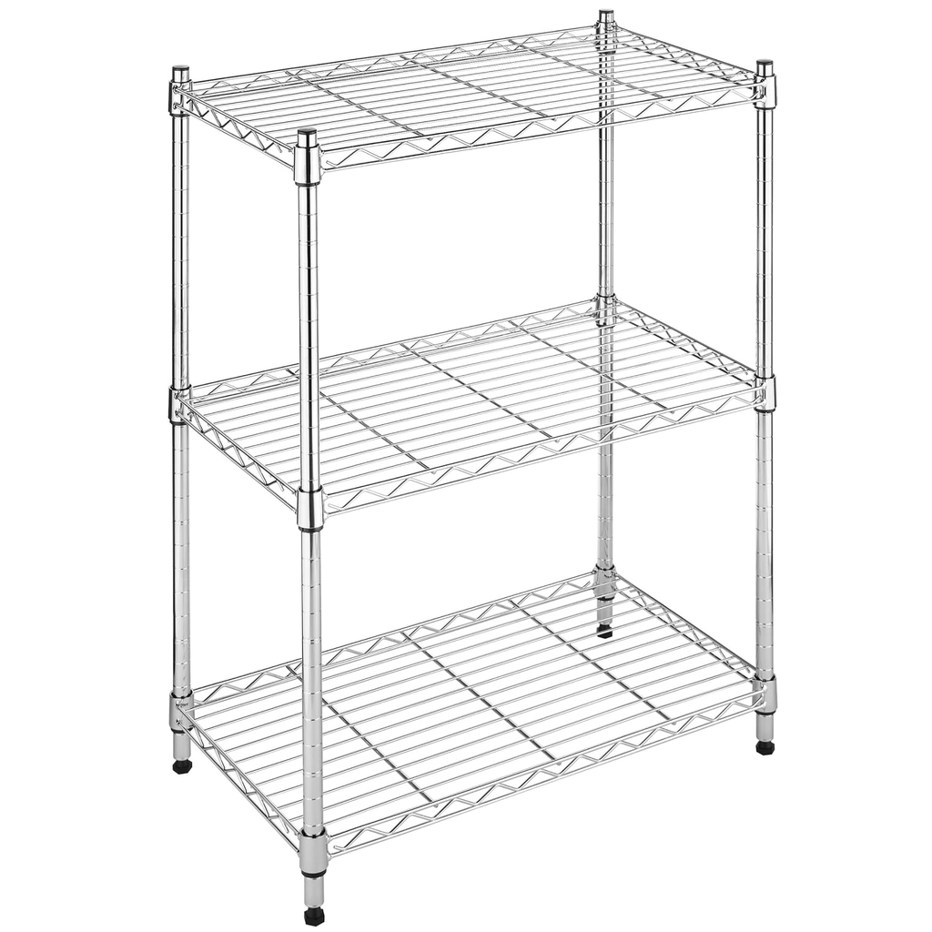 Estante Organizador Whitmor Supreme Pequeño 3 Niveles Ajustable Plateado