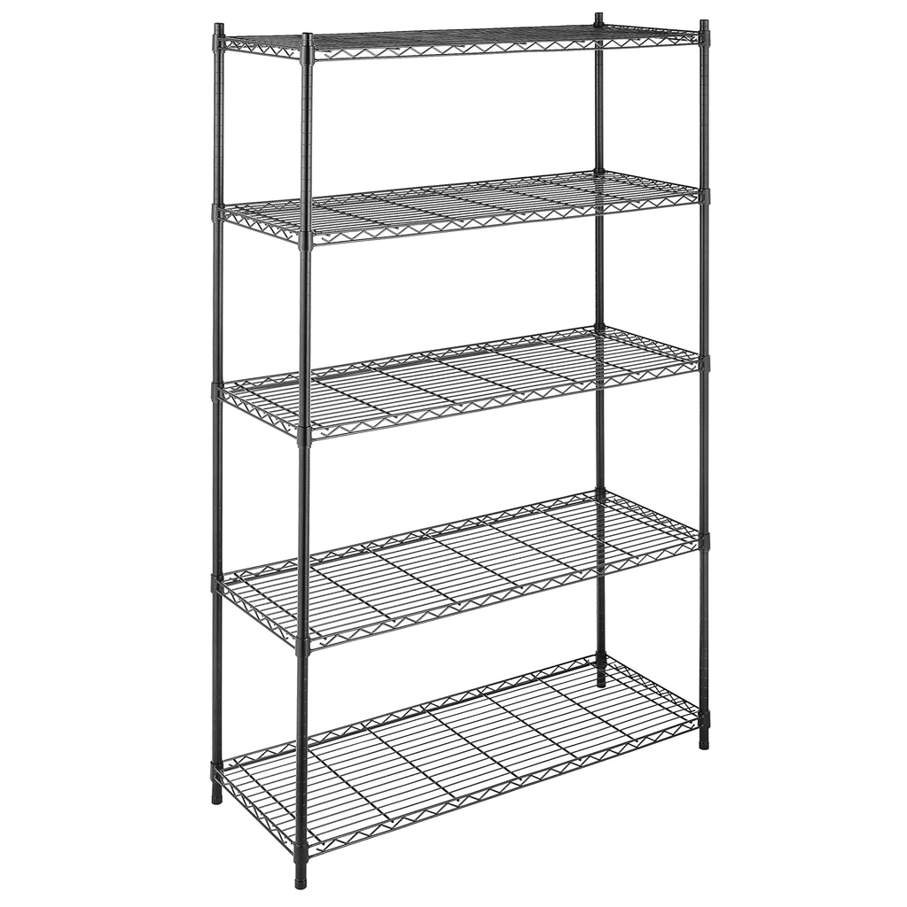 Estante Organizador Whitmor Supreme 5 Niveles Ajustable Negro