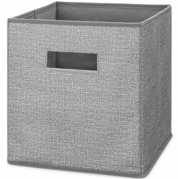 Cubo De Almacenamiento Whitmor Plegable Con Asa Gris