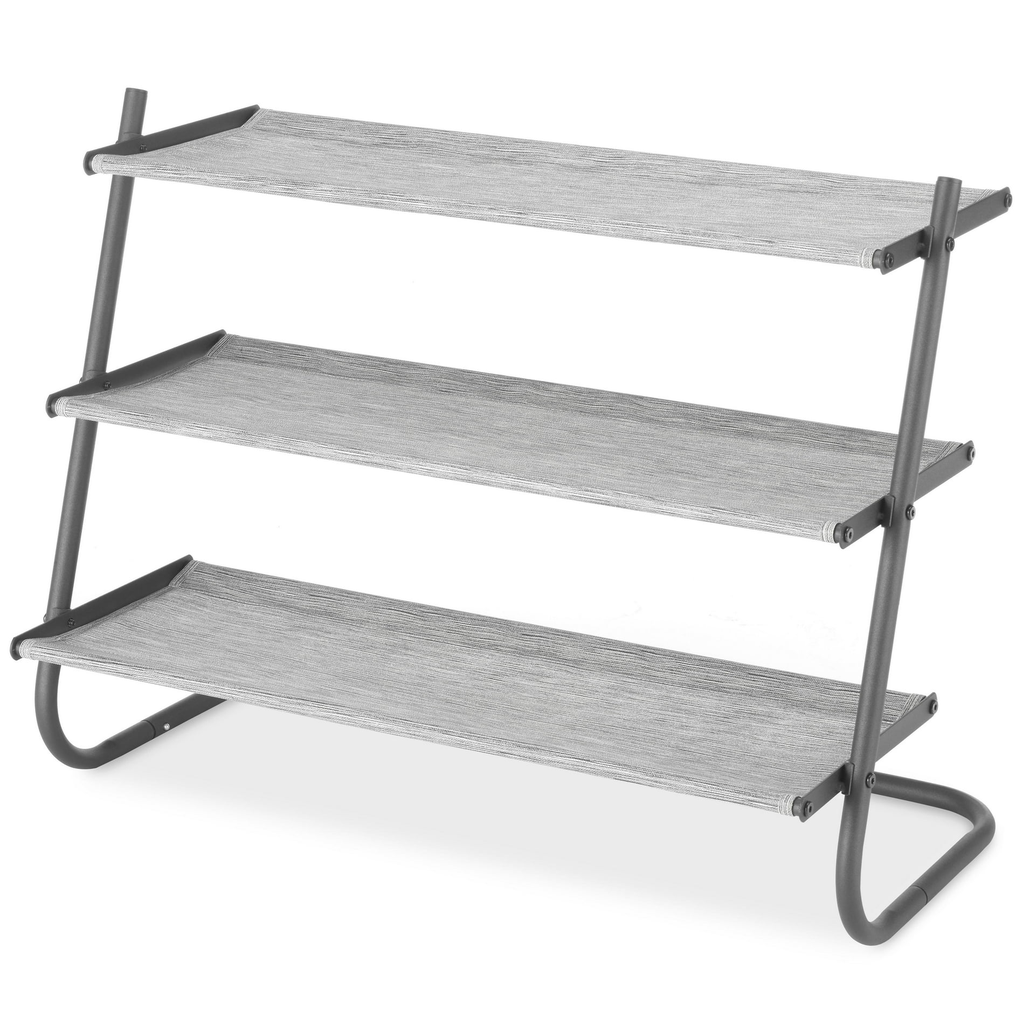 Zapatera Whitmor 3 Niveles Negro Y Gris