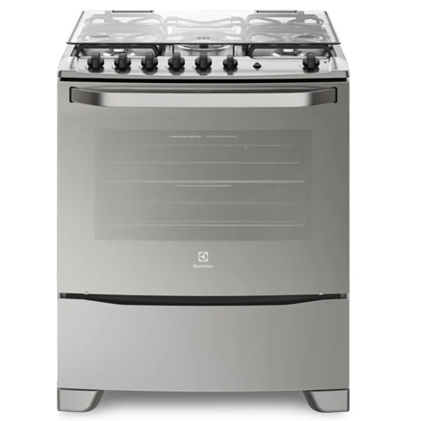 Cocina A Gas Frigidaire 76 Cm Quemador Doble Llama Perillas Control Digital Y Grill Espejo