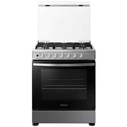 Cocina A Gas Samsung 76 Cm Quemador Triple Potencia Doble Valvula De Seguridad Plateado
