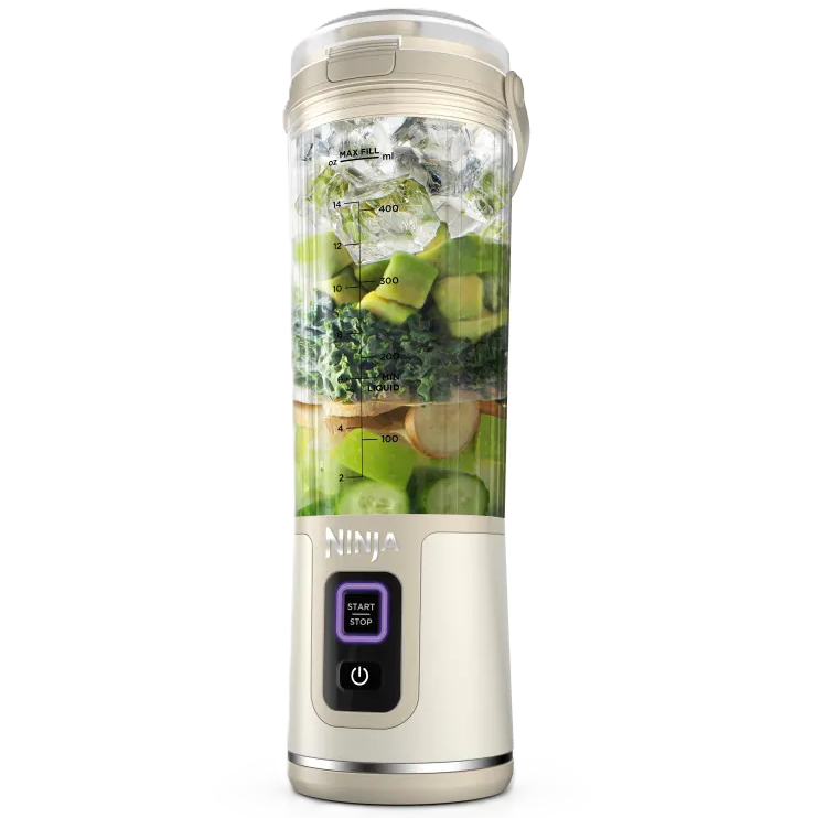 Licuadora Personal Ninja Blast 500 Ml Inalambrica Portatil Beige Metalizado