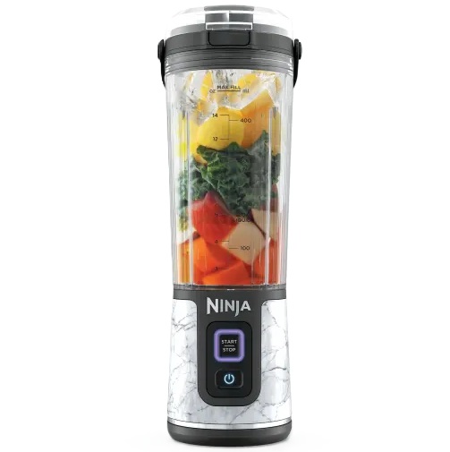 Licuadora Personal Ninja Blast 500 Ml Inalambrica Portatil Blanco Marmol