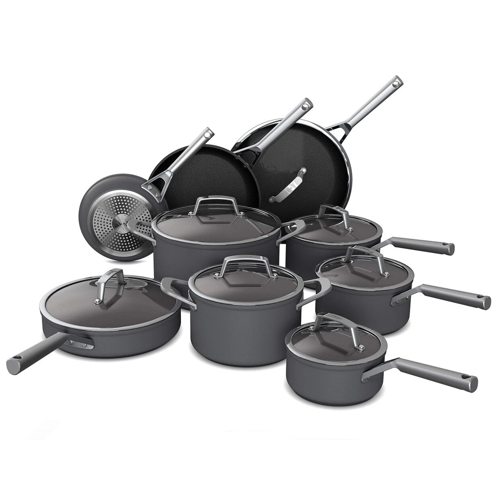 Juego De Ollas Ninja Foodi NeverStick Premium 16 Pzas Anodizado Antiadherente De Induccion Negro