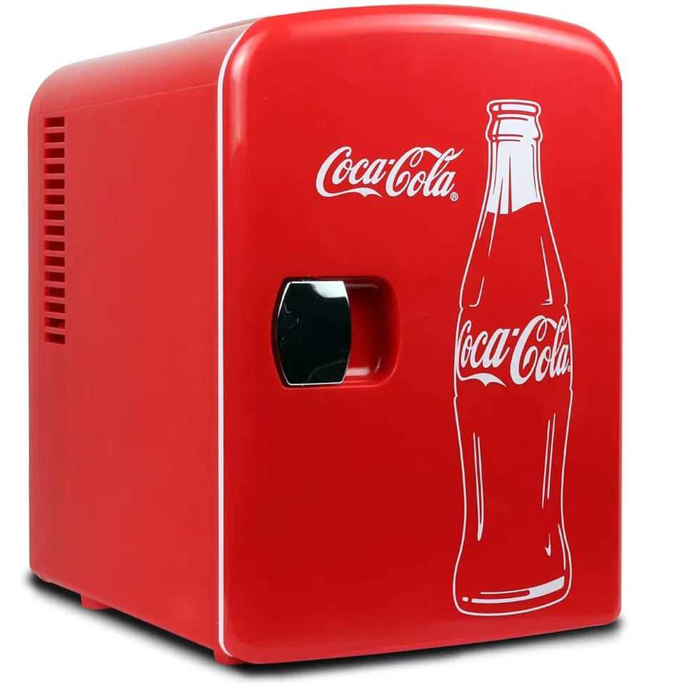 Mini Nevera CocaCola Portatil 4 Lts 6 Latas Grafico De Botella Rojo
