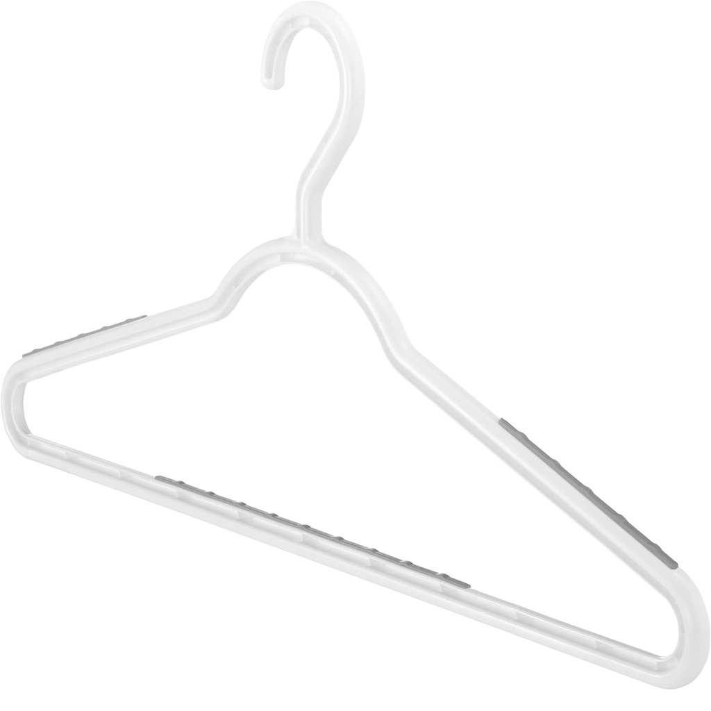 Ganchos Para Ropa Whitmor 10 Pzas Blanco Y Gris