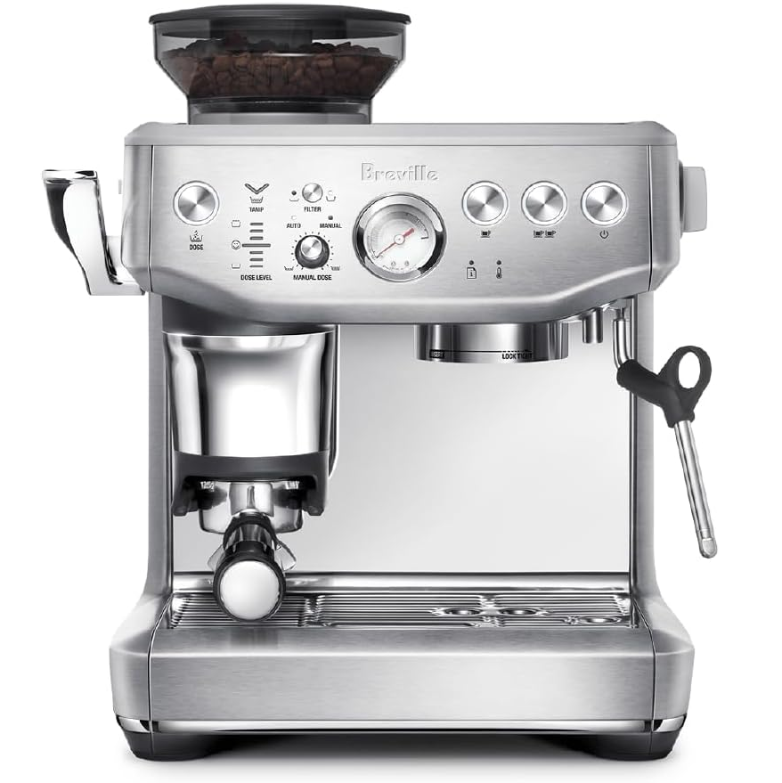 Cafetera Expreso Breville The Barista Express Impress 9 Bares Prensado Asistido Molino Y Espumador Acero