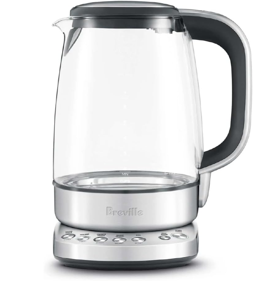 Tetera Electrica Breville El IQ Kettle Pure 1.6 Lts 5 Temperaturas 5 Configuraciones Programadas Acero Y Transparente