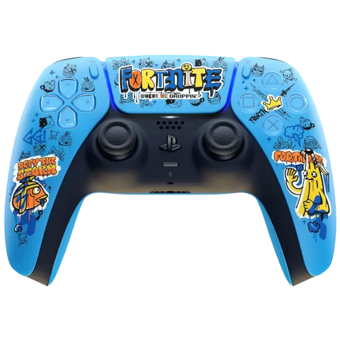 Control Sony Inalambrico Dualsense Fortnite PS5 Sensaciones Amplificadas Ed Limitada Azul Claro