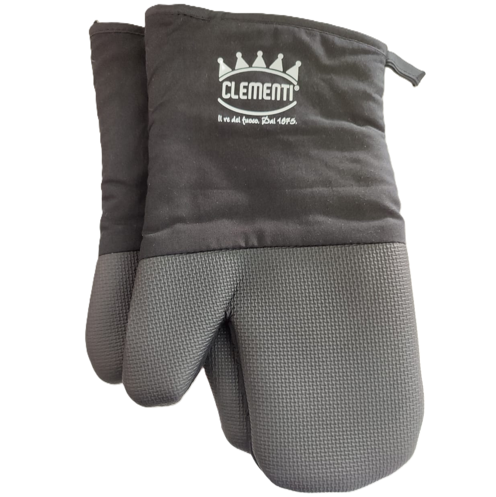 Guantes De Cocina Clementi De Silicona Resistentes Al Calor 2 Pzas Negros