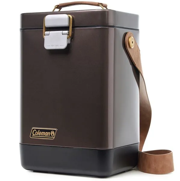 Cava Coleman 1900 10.4 Lts 11 Qt 7 Latas/3 Botellas Con Asa Correa Ajustable Y Aislamiento TempLock FX Marron Y Negro