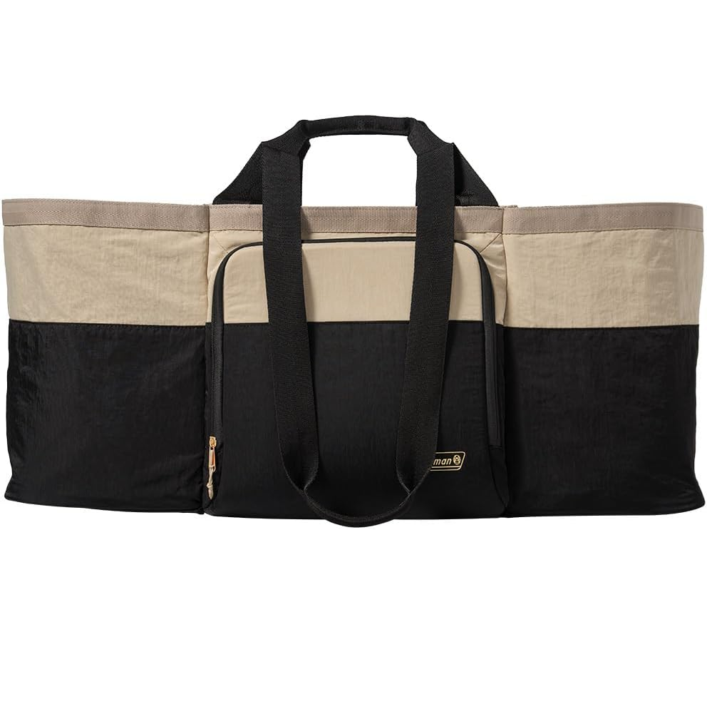 Bolso Termico Coleman Now 24 Latas Aislamiento TempLock Bolsillos Exteriores Negro Y Beige