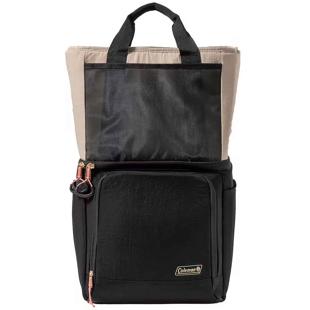 Morral Termico Igloo Now 20 Latas Aislamiento TempLock Bolsillos Exteriores Negro Y Beige