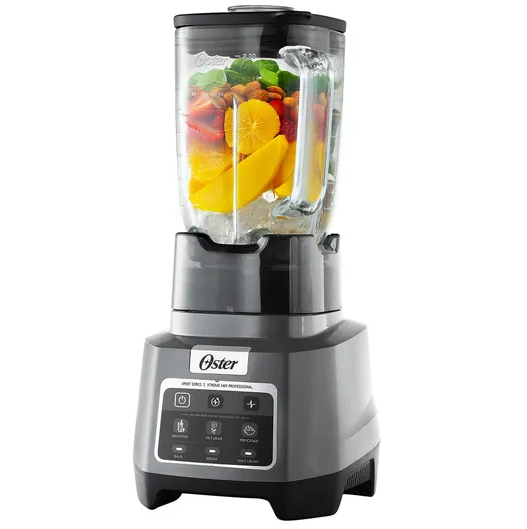 Licuadora Oster Xpert Xtreme Mix 2 Lts 3 Vel 2 Programas Funcion Pulso Vaso De Vidrio Motor Reversible 1500W Gris Y Negro