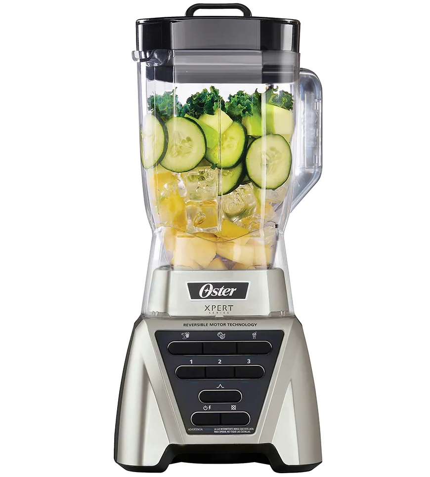 Licuadora Oster Xpert 2 Lts 3 Vel Funcion Pulso 3 Programas Vaso De Tritan Motor Reversible 1500W Plateado
