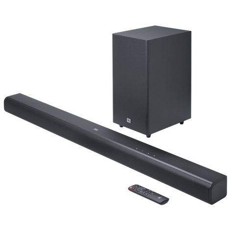 Barra De Sonido JBL Cinema SB580 3.1 Con Bluetooth Dolby Atmos Virtual Y Bajo Inalambrico 440W Negro